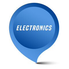 Colorful vector flat design banner electronics. This sign is well adapted for web design.