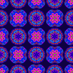 Embroidery colorful simplified ethnic  pattern . Vector  traditional folk elements   for design. boho chic, strips ornament 