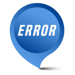 Colorful vector flat design banner error. This sign is well adapted for web design.