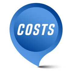 Colorful vector flat design banner costs. This sign is well adapted for web design.