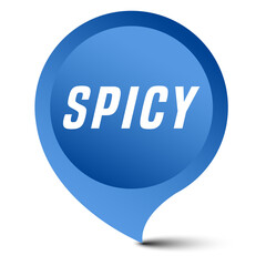 Colorful vector flat design banner spicy. This sign is well adapted for web design.