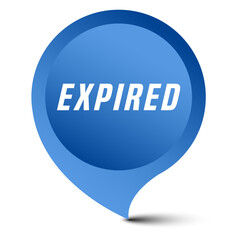 Colorful vector flat design banner expired. This sign is well adapted for web design.