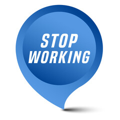 Colorful vector flat design banner stop working. This sign is well adapted for web design.