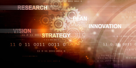 2D Digital Abstract Business Networking background