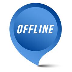 Colorful vector flat design banner offline. This sign is well adapted for web design.