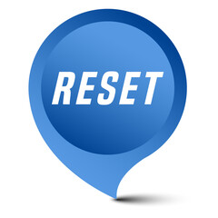 Colorful vector flat design banner reset. This sign is well adapted for web design.