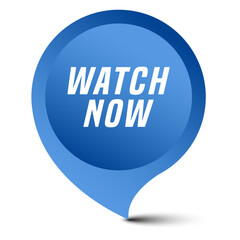 Colorful vector flat design banner watch now. This sign is well adapted for web design.