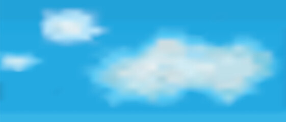 White clouds in the blue sky. Illustration