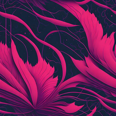 pink color flowers abstract background line Generative AI