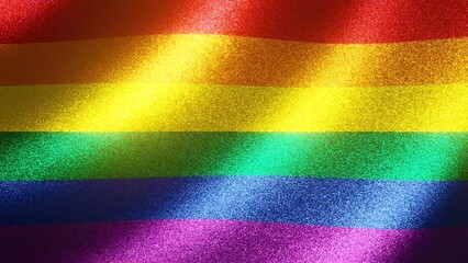 glitter rainbow flag wave background