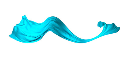 Fabric waves closeup in the air, dynamic cloth 3d rendering.Gold silk fabric design element, 3d rendering golden cloth material flying in the wind.silk background texture. Light beige.
