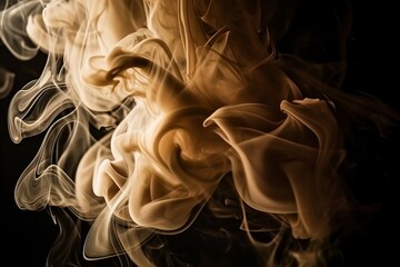 View of abstract smoke background. Clubs of smoke, fire. Generative AI.