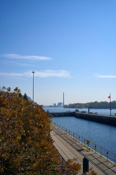 View Of The Mississippi River In Alma, Wisconsin