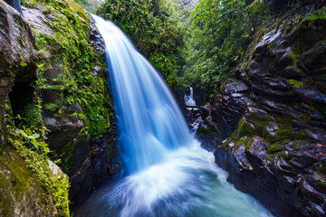 Waterfall in Costa Rica Rainforest