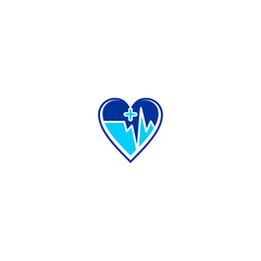 logo for medical and heath abstract dua color