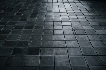 Background of floor with dark gray tiles. Generative AI
