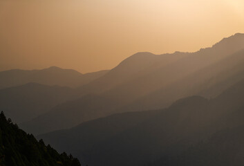 sunrise in the mountains of taiwan