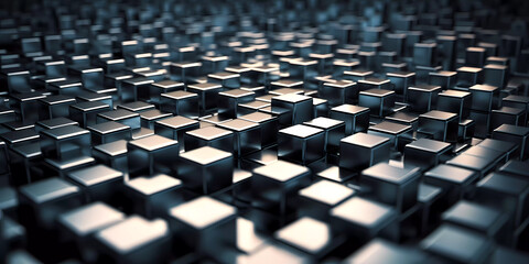 High-tech 3D abstract background of cubes