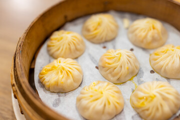 Chinese food xiao long bao steamed soup dumpling bun