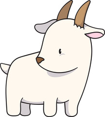 Cartoon cute Goat, Animal