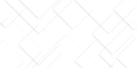 Abstract white and grey lines and technology modern background. Abstract geometric smooth square shape with soft shadow background, template and banner design.