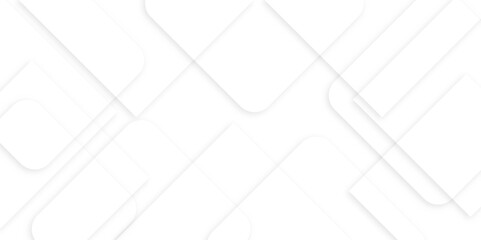 Abstract white and grey lines and technology modern background. Abstract geometric smooth square shape with soft shadow background, template and banner design.