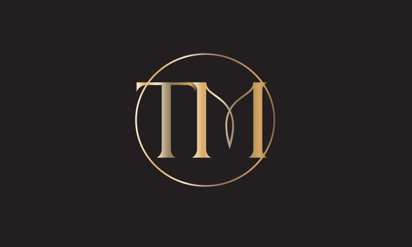 MT, TM, M, T Abstract Letters Logo Monogram	