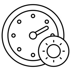  Editable design icon of solar temperature 