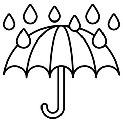 Conceptualizing flat design icon of rainshade 