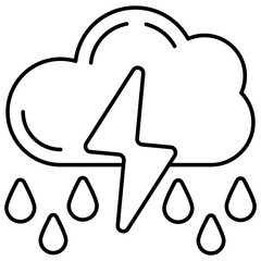 Rainfall icon in perfect design