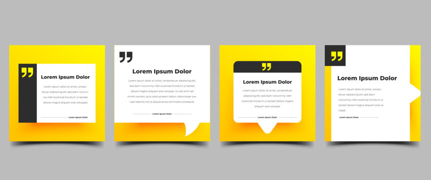 Set of quote banners template design. Usable for social media post, card, and web