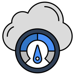 Modern design icon of cloud temperature 