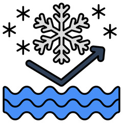 A unique design icon of snow resistant 