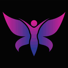 Butterfly logo Vector illustration Artwork