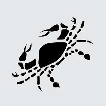 recommend clip art: sea ​​crab silhouette vector illustration