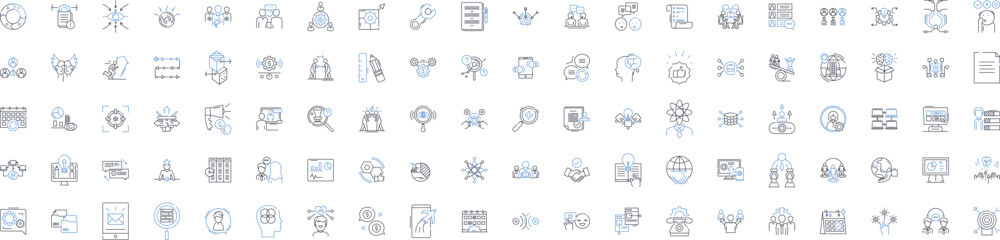 Agreement accord line icons collection. Mutual, Pact, Conformity, Understanding, Meeting, Harmony, Accordance vector and linear illustration. Consensus,Harmony,Treaty outline signs set Generative AI