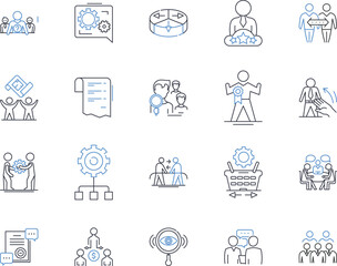 Awards line icons collection. Recognition, Trophy, Medal, Honors, Accolade, Certification, Prize vector and linear illustration. Plaque,Engraving,Recognition outline signs set Generative AI