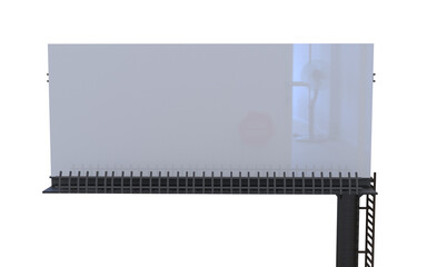 blank billboard isolated on white background