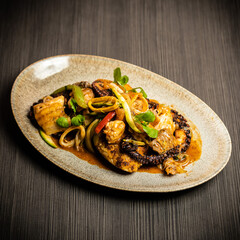 grilled chicken with vegetables
