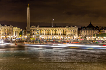 Place de la Concorde in Paris at night