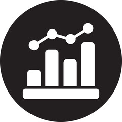 analytics glyph icon