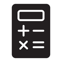calculator glyph icon