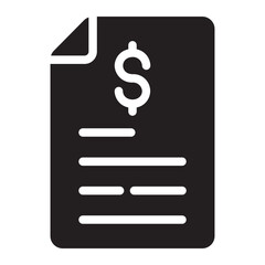 paper bills glyph icon