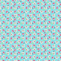 Pattern with Funky cat with a lovely face.