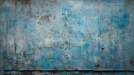 Blue concrete wall background, Generative AI