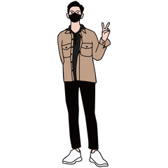 simple man character illustration