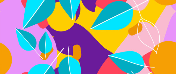Bold Pattern Tropical Leaf Jungle Modern Motif