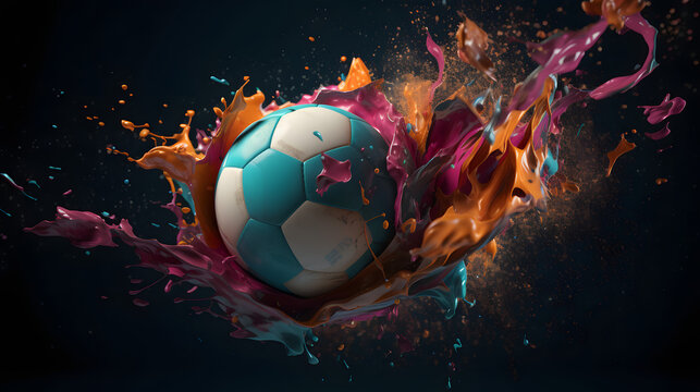 Sport abstract colors forms movementcinematic  Generative AI