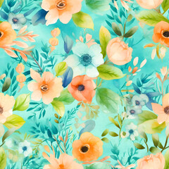 Floral Seamless Pattern Background