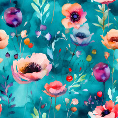 Floral Seamless Pattern Background